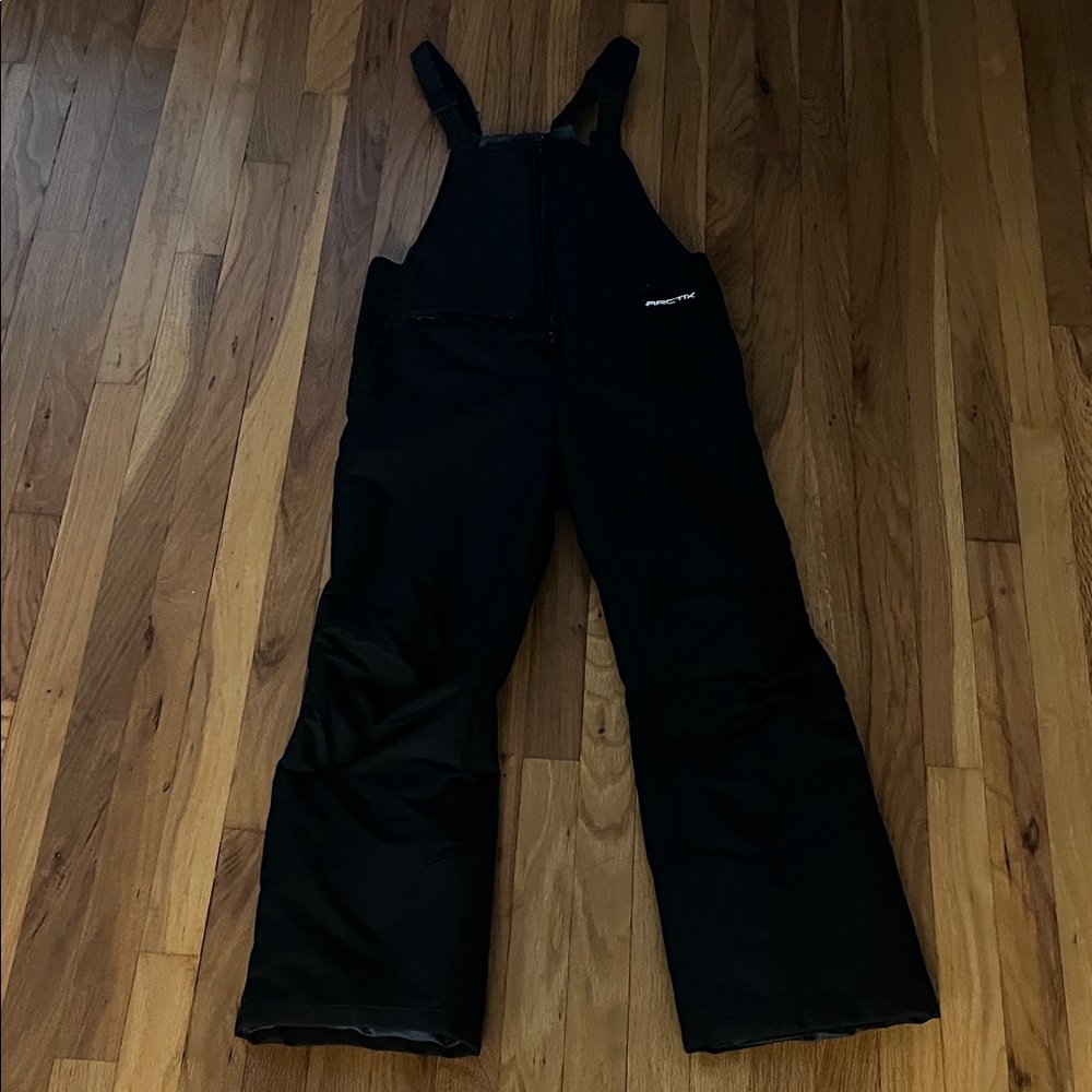 Snow Bibs black insulated overall unisex pants Size youth large